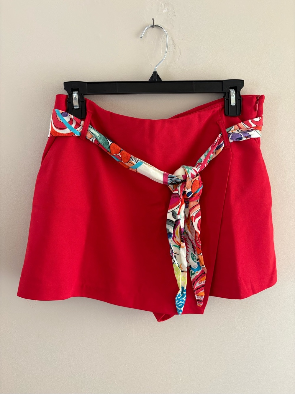 Zara Trafaluc Collection Wrap Front Skort with Scarf Belt